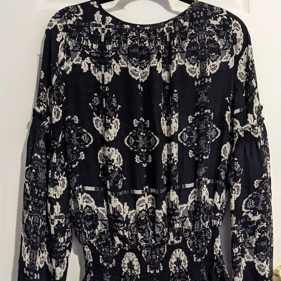 Parker Smock Waist Dress Rosaline Print Ruffles - Picture 3 of 11